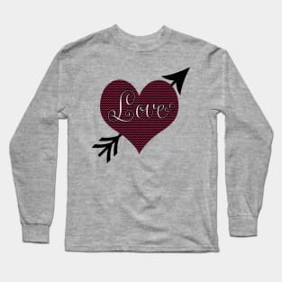 Love, chevron heart Long Sleeve T-Shirt